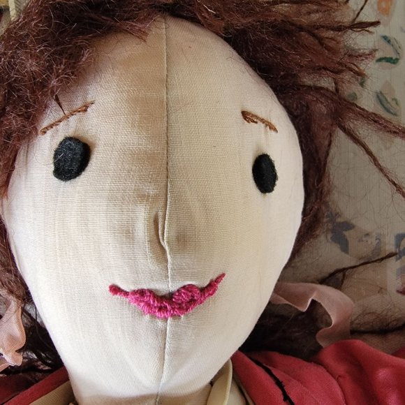 Vintage Handmade Hand Sewn Rag Doll with Custom Clothes - Picture 6 of 6